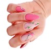 Press On Nails French Tips for Women Pink False Nails