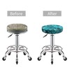 Ouqiuwa Turquoise Blue Bar Stool Covers Round, Soft Bar Stool