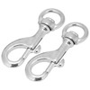 2pcs 80MM Diving 316 Stainless Steel Swivel Eye Snap Hook