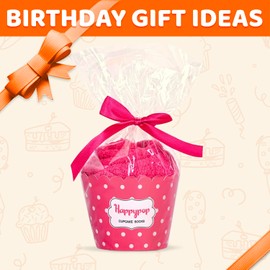 HAPPYPOP Birthday Gifts Ideas for Girls - Socks for 7-9 Year Old Big Kids, Crazy Funny Gifts for Daughter Niece, Cupcake Socks, Medium