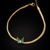 Ankle Bracelets For Women, 14 Gold Plated Waterproof Butterfly Layered