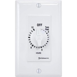 Intermatic SW12HWK 12-Hour Spring Wound Timer, White - Energy Efficient Control for Lighting and Appliances - No Electricity Needed, Easy Installation for Homes and Offices