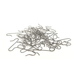 DARO DEKO Metal Ball Hanger, 3-4 cm, Quick Hanger, Pack of 50, S-Hooks, Christmas Tree Decoration, Christmas Bauble Silver