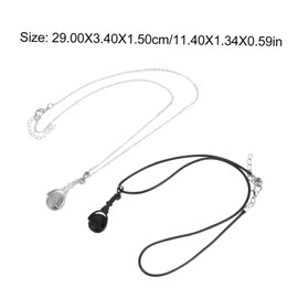 Vaguelly 1 Pair Earphone Couple Necklace Matching Necklace Headphone Necklace Couple Magnet Necklaces Punk Necklace Headphones Ornaments Matching Stuff Matching Musical Necklace Alloy