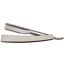 Fripac Steel Razor in Silver - Folding Blade Razor for Closeful Shaving of Beard, Contour Cuts or Neck Shaving 640g