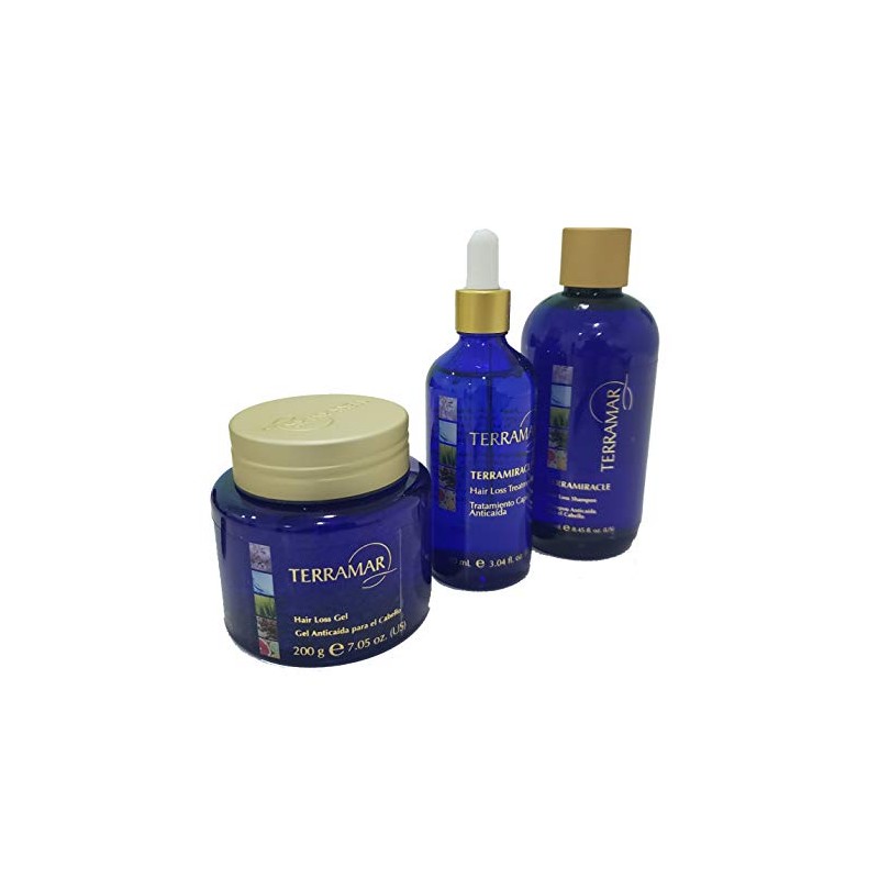 Set Anti Caída Tratamiento, Shampoo Y Gel Terramar Regalo
