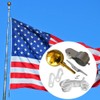 SagaSave Flagpole Top Replacement Kits Gold Aluminum Alloy Flagpole Ball