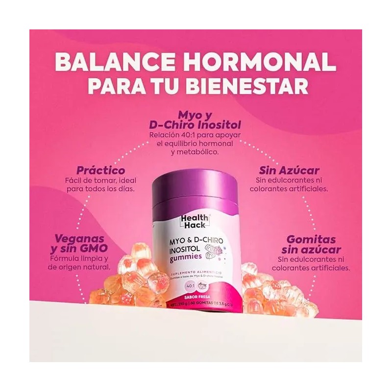 Health Hack Myo Chiro Inositol Gomitas Ratio 2000 Mio Vitamina