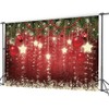 CHAIYA 8X6ft Red Christmas Backdrop Sparkling Stars Christmas Backdrops for