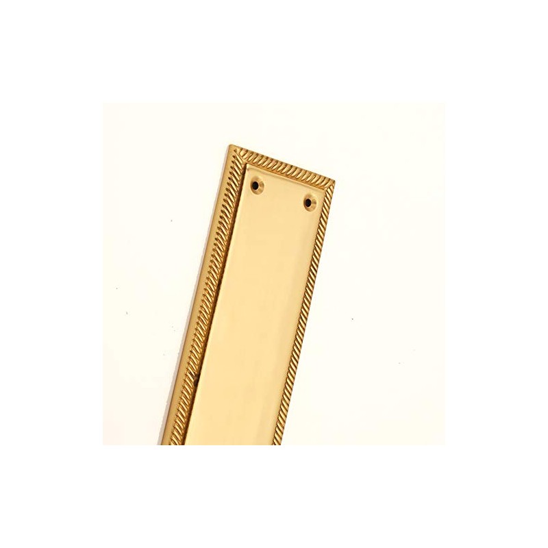 5mm Heavy Duty Solid Cast Brass Georgian Finger Plate Door