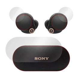 Miyabix Sony Wireless Noise Cancelling Stereo Headset WF-1000XM4 (Case and 2 Buttons) for Curved Surface TPU Protective Film Scratch Repair Shock Absorption Low Reflection OverLay FLEX