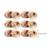 6Pcs Wooden Closet Rod Holders Unfinished Wood Wardrobe Pole Sockets