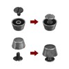 sourcing map 4set Flat Head Stud Spike 12mm Metal Purse