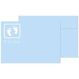 Envelopes Light Blue "It's a Boy" for the Birth of a Boy Pack of 25 Envelopes C6 without Window 62005