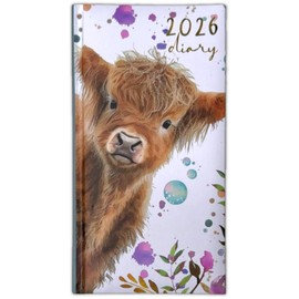 2026 Diary Slim Size Week to View Diaries Full Year Journal Calendar Planner (Calf)