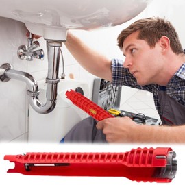 Sink Wrench | Plumbing Repair Tool | Multifunction Hex Faucet Wrench Water Pipe Puller Installer for Kitchen Bathroom Undersink Garbage Disposal Bathtub Toilet