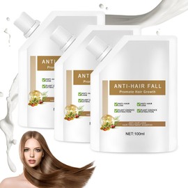 Anti-Hair Fall Hair Loss Shampoo, Anti Hair Loss Shampoos for Women, Ginseng Ginger Hair Growth Shampoo, Rich in Various Plant Extracts for All Hair Types (100ml, 3Pcs)