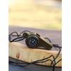 Generic 2-in-1 Emergency Survival Whistle with Compass, Military Green, Outdoor