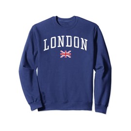 Vintage London England Country Flag Souvenir Vacation Sweatshirt