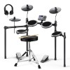 Donner DED-70 Electric Drum Set With Throne Headphones Online Lessons