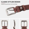 LYRAWAIP Men Full Grain Leather Handmade Belt - Cognac Leather