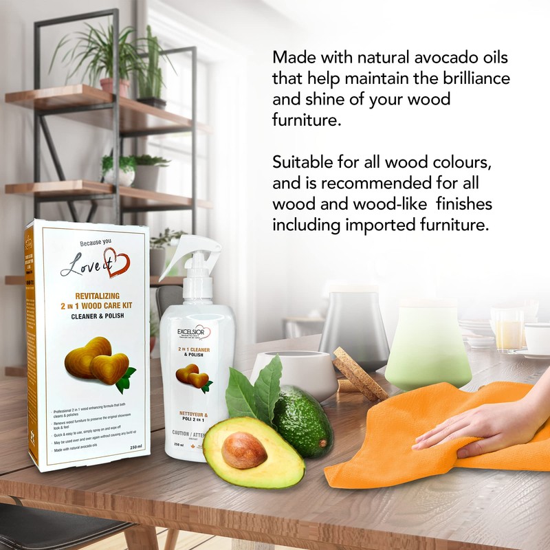 Excelsior 2 in 1 Revitalizing Wood Care Kit - Wood