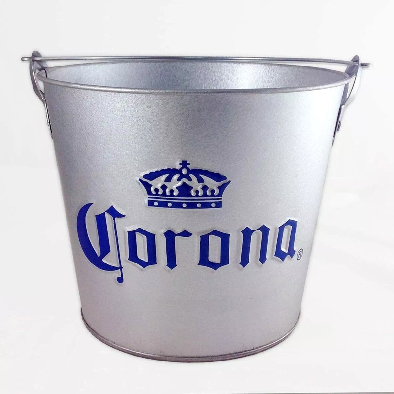 Corona Galvanized Beer Bucket - Corona Beer Bucket - Galvanized