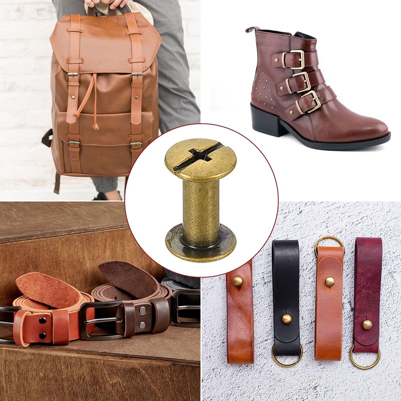 sourcing map 50 Sets Chicago Screw Rivets Metal Phillips Head