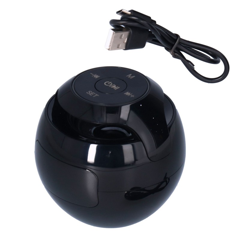 Multifunctional Bluetooth 5.0 Alarm Clock Speaker Rechargeable Ball Shape Portable