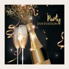 Dotty about Paper Party Invitations - Gold Sparkle Champagne -