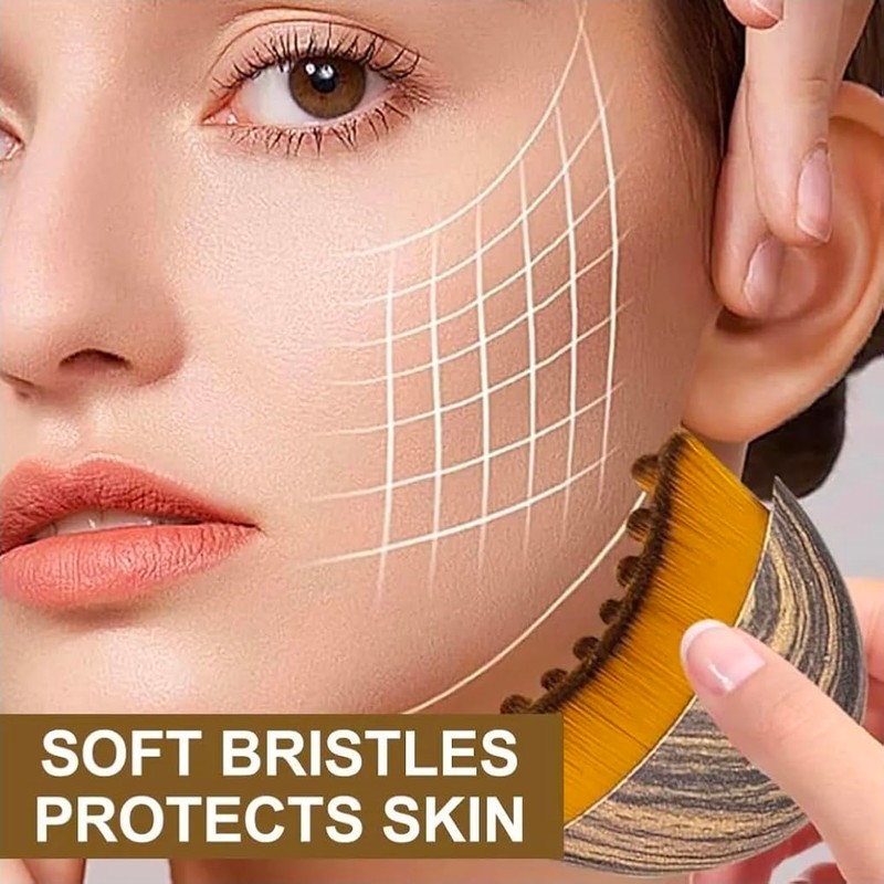Lymphatic Drainage Face Massager Brush, Contour Facial Massage Tool for