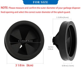 2 PCS Garbage Disposal Splash Guard Collar Sink Baffle, Food Waste Disposer Accessories for Waste King, Whirlaway and GE Models (3 1/8 Inch in Diameter) by CLEESINK