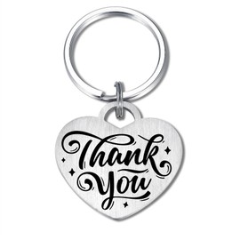 Levole Thank You, Thank You Keyring, Thank You Notes for Kids, Weddings, Graduation, Appreciation Gift Stainless Keychain for Thanksgiving Christmas Birthday