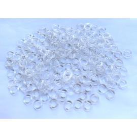 Clear Roman Shades Blind Curtain Rings, 1/2inch 13mm Outside Diameter, 8mm Internal Diameter, Transparent Plastic O-Rings for Roman Shades (200 Pieces)