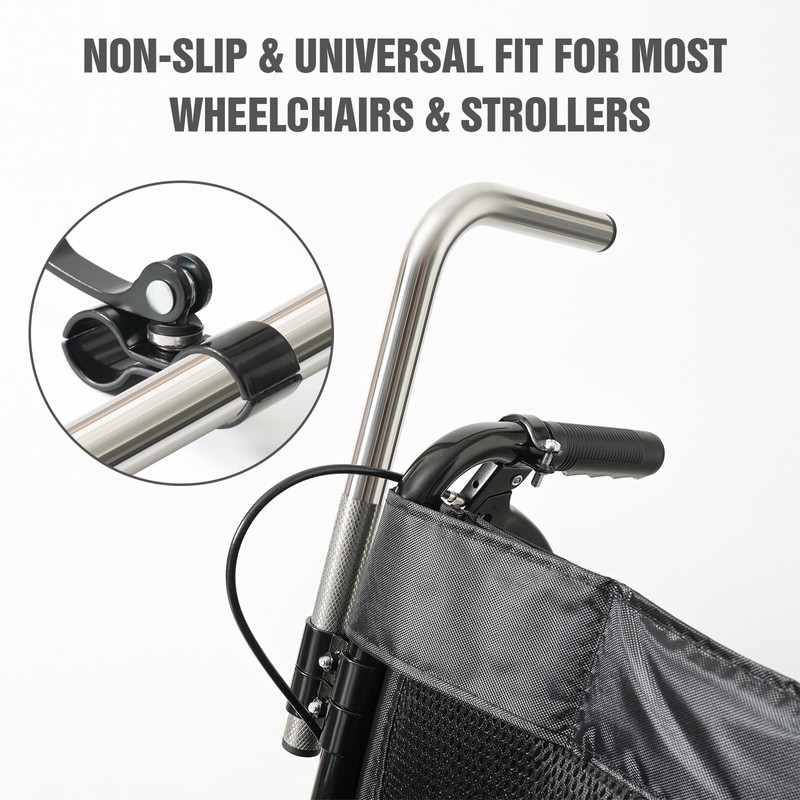 Push Wheelchair Handle Extender (300lbs Weight Capacity), Universal Wheelchair Accessories