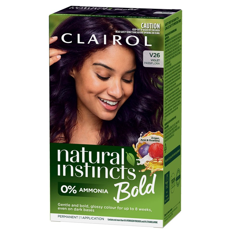 Clairol Natural Instincts Bold Violet Permanent Hair Colour, Ammonia Free,