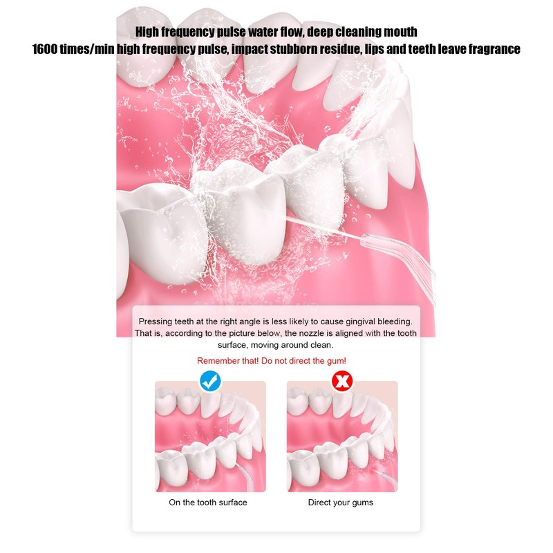 Electric Oral Irrigator Portable Telescopic High Pressure Water Teeth Cleaner