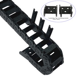 Veekaft Mini Drag Chain Inner Dimensions 10 mm Series Length 1000 mm Reinforced Nylon Band End Connector Suitable for 3D Printers and CNC (R28, 10 x 20)