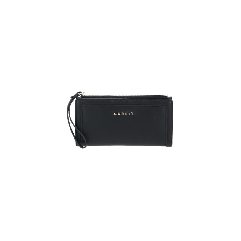 Cartera de dama wallet grande GORETT Negro ALEJANDRA