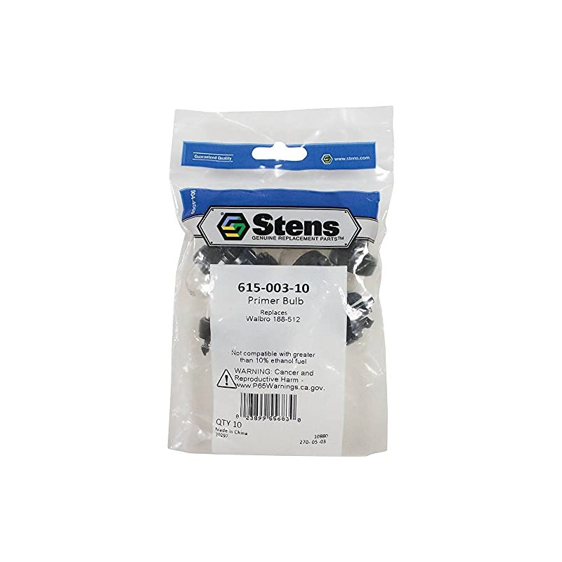 Stens 615-003-10 Primer Bulb Shop Pack, Black