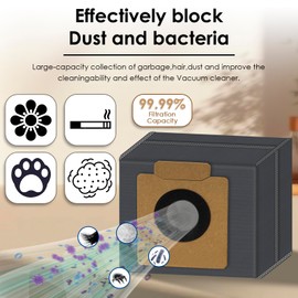 (15 Pack) X10 Pro Omni Replacement Dust Bags Compatible With Eufy Clean X8 Pro / X10 Pro Omni Robotic Vacuum Self-Empty Station, Large Capacity Filter Bags, Disposable Vacuum Bag Accessories Part