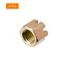 sourcing map 2Pcs M14x2mm Hexagon Slotted Nut, Grade 10 Carbon