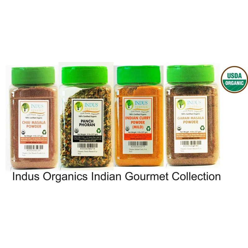 Indus Organics Indian Gourmet Collection Gift Set (Salt Free Blends),