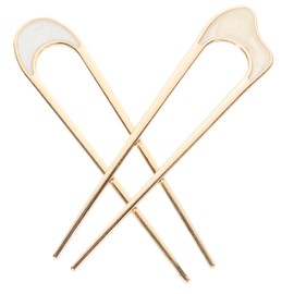 UKCOCO 2 piezas Horquillas U Forma para Cabello Vintage Pasadores Metálicos Decorativos para Moños y Peinados Elegantes Sujetadores Seguros Mujeres
