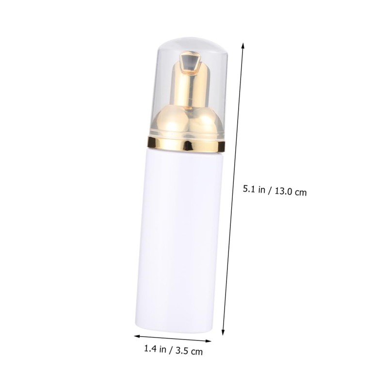 Mikinona 6pcs Foaming Pump Bottle Sturdy White Cosmetic Dispenser Golden