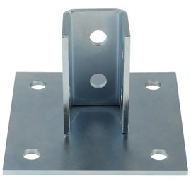 Fardtry 2 Pcs Channel Post Base, Heavy Duty Post Bracket, 4 Holes Square Mount for 1-5/8" Single Strut Channel