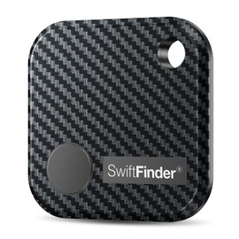 SwiftFinder Keys and Phone Finder, Bluetooth Tracker Locator for Keys, Bags, Wallets and More, Up to 300 ft Range, Replaceable Battery, Water-Resistant, iOS and Android Compatible, 4 Pack