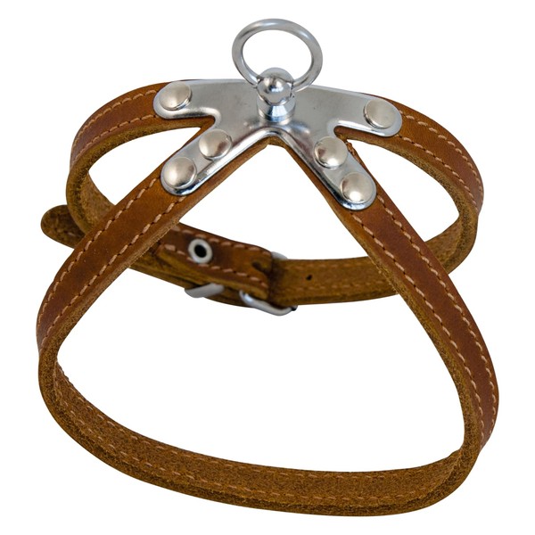 JACK AND VANILLA, Dog Harness Made of Greased Leather, Cognac,