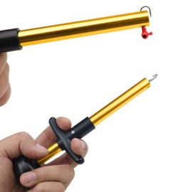 VOANZO Fishing Hook Remover, Squeeze-Out Fishing Hook Separator Tools, Fishing Hook Extractor Puller Removal Tool 170 x 75 x 30 mm (Yellow)