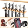 Wooden Belt Hanger for Closet 2-in-1 Wall Mount Belt Organizer